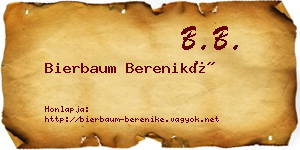 Bierbaum Bereniké névjegykártya
